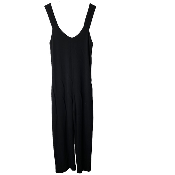 T by Alexander Wang Viscose Crepe Cropped Jumpsuit Romper Black Size XS - Picture 4 of 13